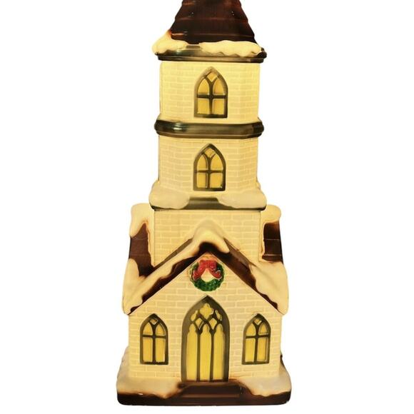 Gemmy Holiday Time Church 32 Inch Blow Mold LED Christmas Decoration New - Picture 5 of 8